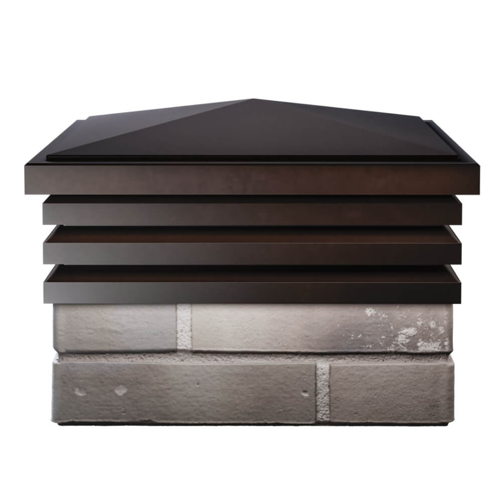 Колпак Zking Бона ХайТек Коричневый на столб 1.5х1.5 кирпича (385х385мм) Сальск фото