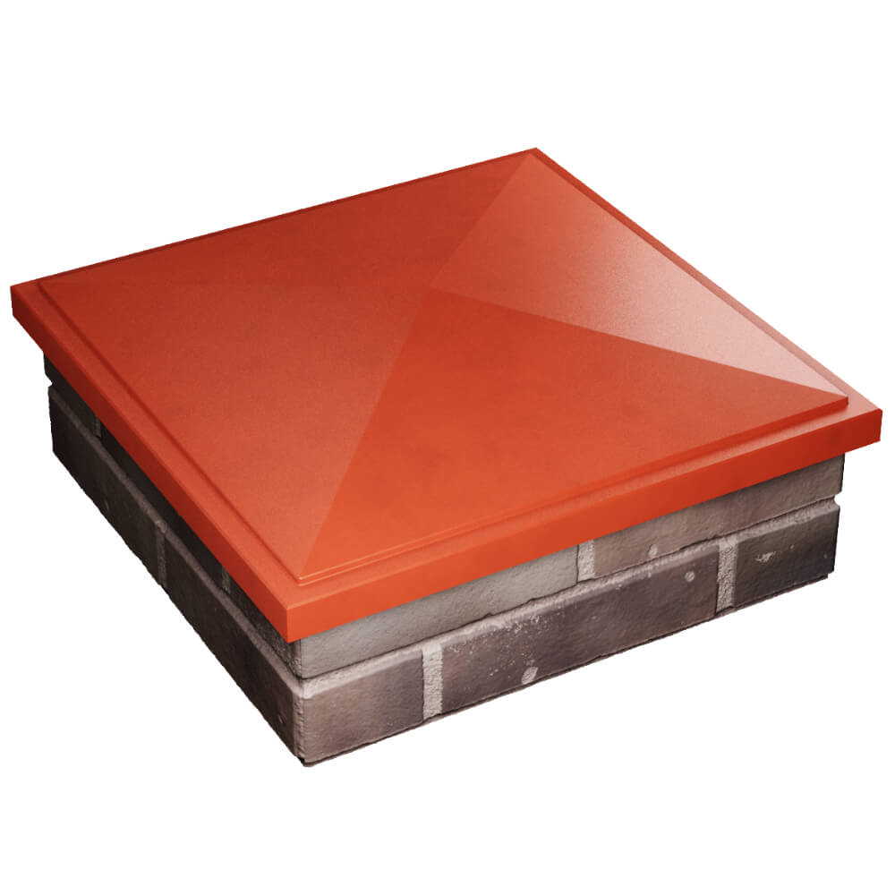 Колпак Zking БонаМоно Красный на столб 2х2 кирпича (515х515, 530х530мм) в Сальске фото