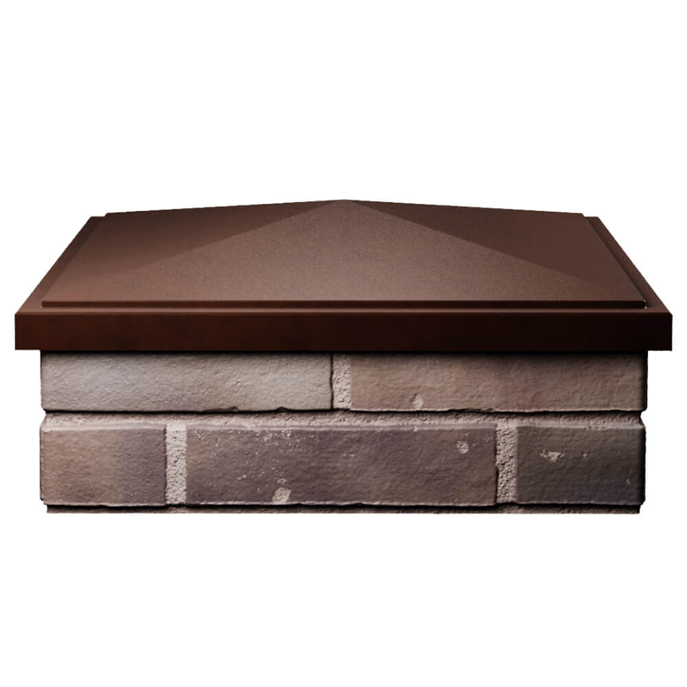 Колпак Zking БонаМоно Коричневый на столб 2х2 кирпича (515х515, 530х530мм) Сальск фото