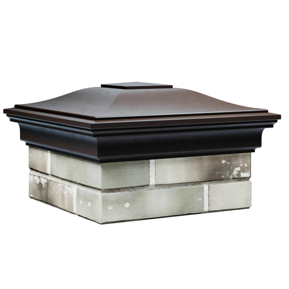 Колпак Zking Монблан Коричневый на столб 1.5х1.5 кирпича (385х385мм) в Сальске фото