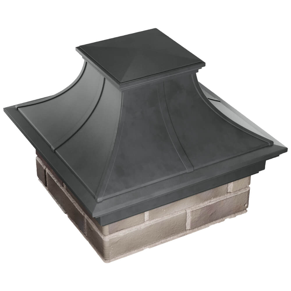 Колпак Zking Монблан Премиум Серый на столб 1.5х1.5 кирпича (385х385мм) в Сальске фото