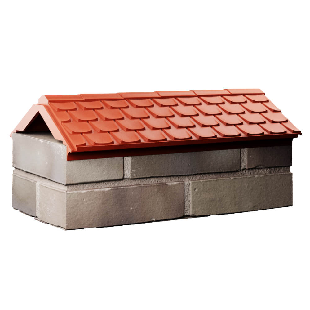 Парапет Zking Эльбрус Красный с посадкой на 1 кирпич (255мм) Сальск фото