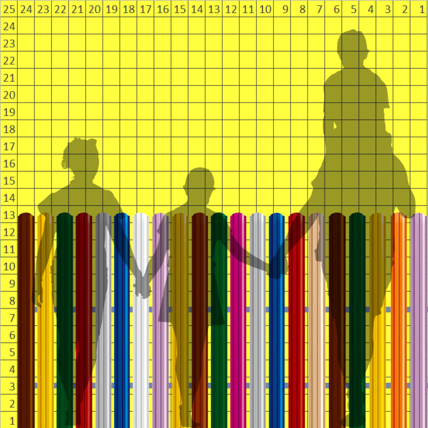 Декоративный заборчик «Нарядный Палисадник» высота 1.25м разноцветный